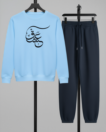 2 Pcs Ishq Blue Winter TrackSuit (3942)