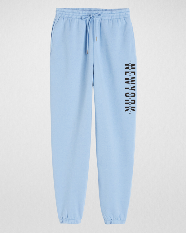 Sky blue Printed Sweatpants Warm & Comfortable Fleece (Code 3517)