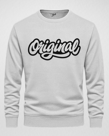 ONLY MEDIUM SIZE – White Men's Fleece Warm Sweatshirt (Code 3802)