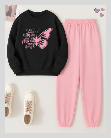 2 Pcs Butterfly Winter TrackSuit (Code 3632)