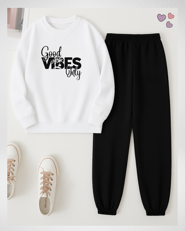 2 Pcs Good Vibes Winter TrackSuit (Code 3633)