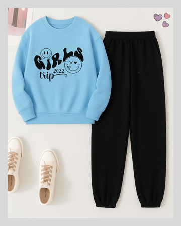 2 Pcs Girls Trip Winter TrackSuit (Code 3639)