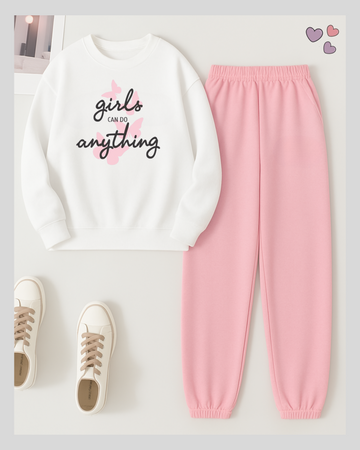 2 Pcs Girls Anything Winter TrackSuit (Code 3640)