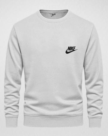ONLY MEDIUM SIZE – White Men's Fleece Warm Sweatshirt (Code 3803)