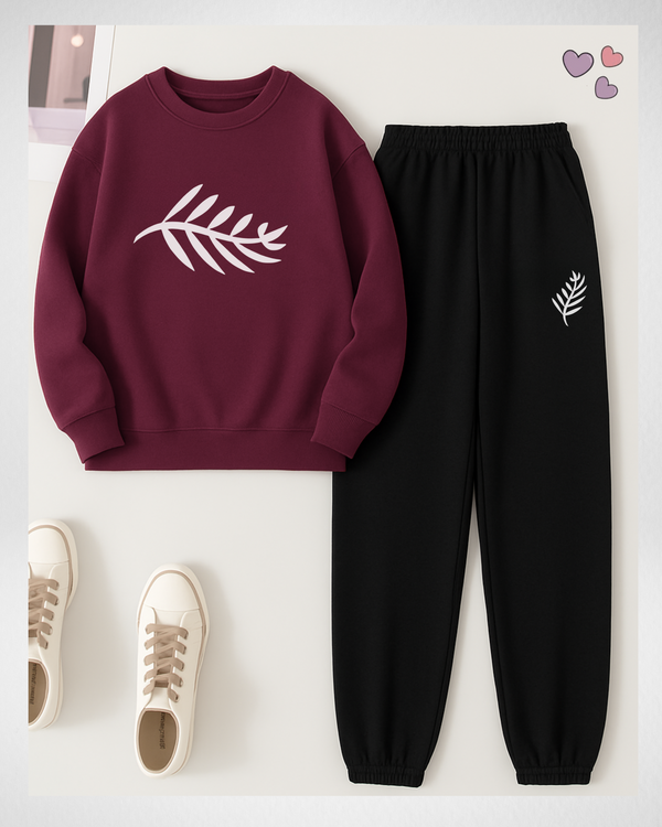 2 Pcs Leaves Winter TrackSuit (Code 3637)