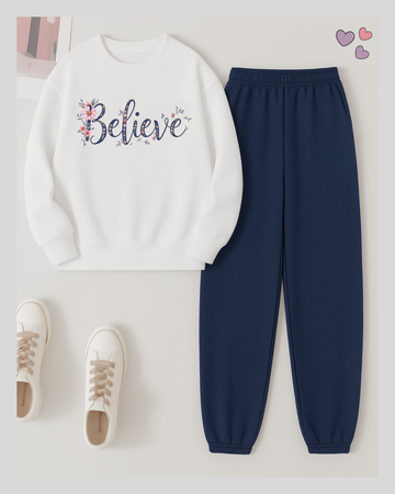 2 Pcs Believe Winter TrackSuit (Code 3650)