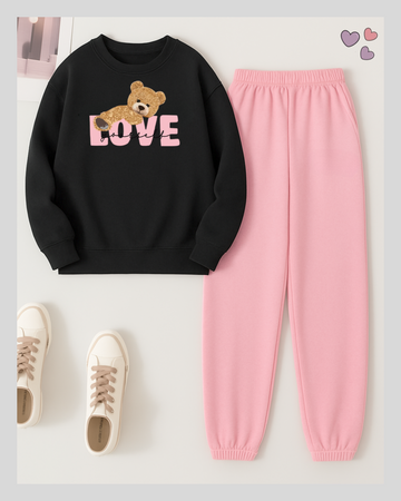 2 Pcs Love Winter TrackSuit (Code 3642)