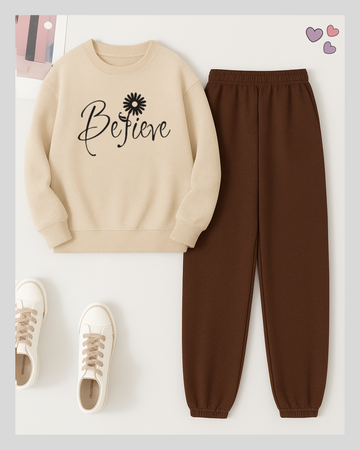 2 Pcs Believe Winter TrackSuit (Code 3648)