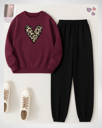2 Pcs Heart Winter TrackSuit (Code 3627)