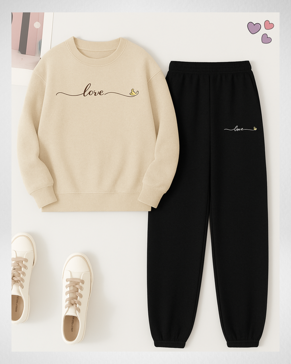 2 Pcs Love Winter TrackSuit (Code 3654)