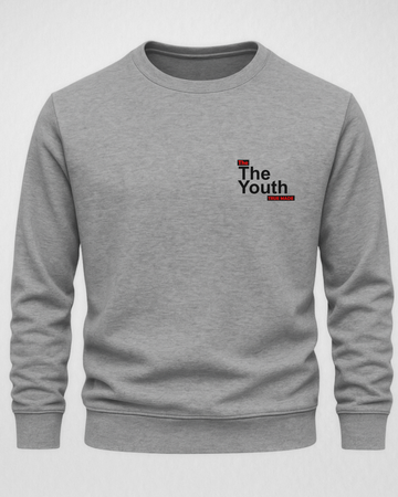 Grey Men's Printed Sweatshirt – Warm and Stylish Fleece (3772)