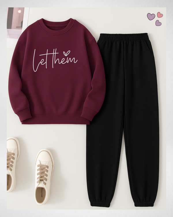 2 Pcs Let Then Winter TrackSuit (Code 3647)