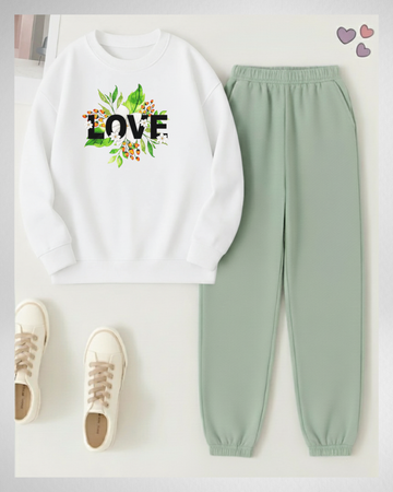 2 Pcs Love Winter TrackSuit (Code 3953)