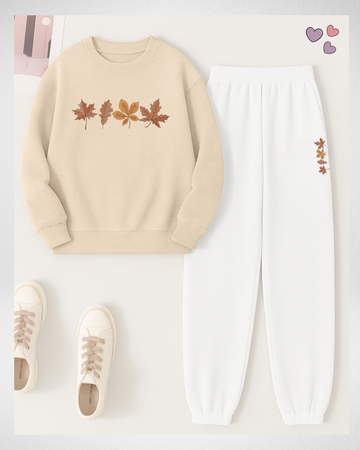 2 Pcs Leaves Winter TrackSuit (Code 3652)