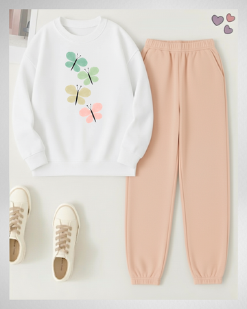 2 Pcs Butterfly Winter TrackSuit (Code 3954)