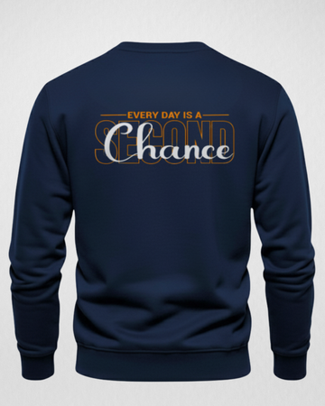 Second Chance Back Printed Sweatshirt in 2 Colors – Warm and Stylish Fleece (Code 4020)