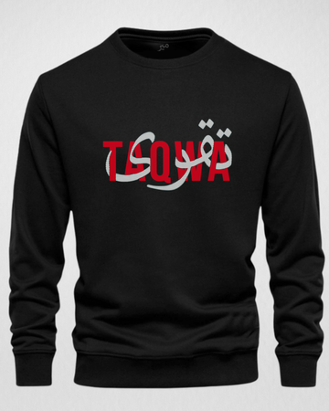 Black Men's Printed Sweatshirt – Warm and Stylish Fleece (Code 3823)