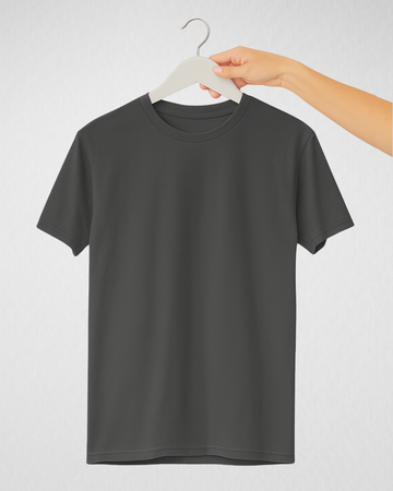 Charcoal Grey Women’s Basic Tee – Jersey Fabric, Classic Fit, Everyday Comfort (3672)
