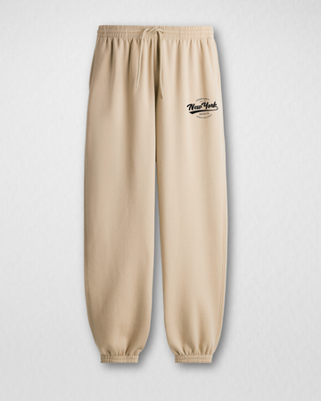 Cream Printed Jogger Trousers– Comfortable (4015)