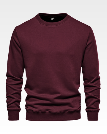 Maroon Classic Sweatshirt – Soft Cotton Fleece (Code 3596)