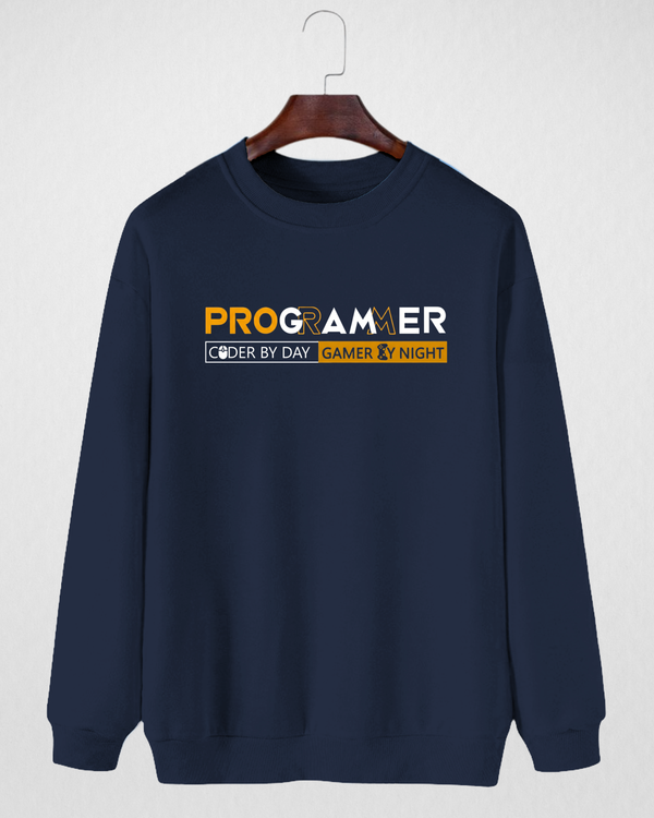 Navy Blue Women's Printed Sweatshirt – Warm and Stylish Fleece (Code 4380)