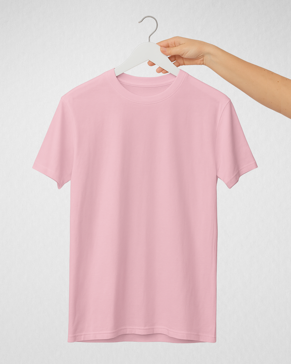Pink Women’s Basic Tee – Jersey Fabric, Classic Fit, Everyday Comfort (Code 3666)