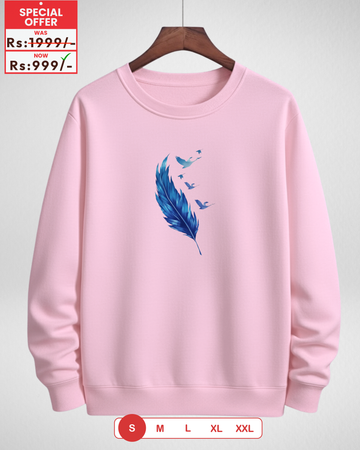 Only SMALL Size – Pink Printed Sweatshirt (Code 4123)