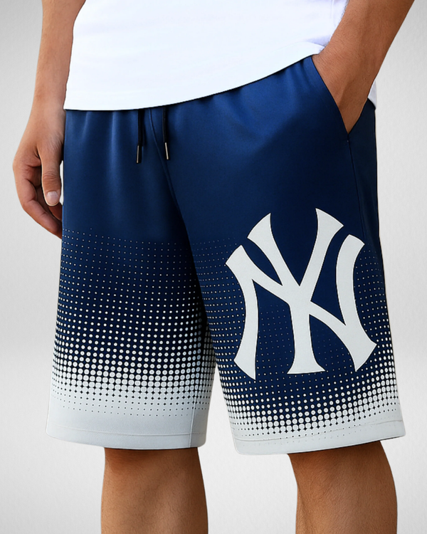 Men’s Blue NY Digital Printed Shorts – Soft & Comfortable (Code 3319)