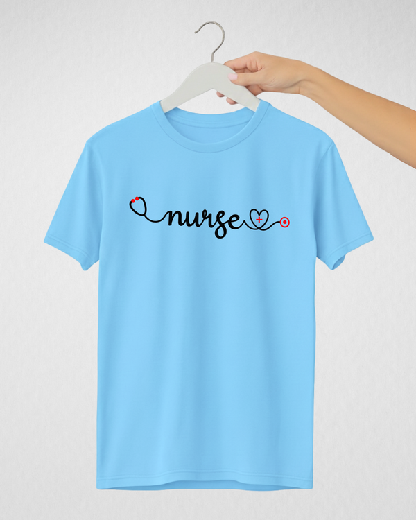 Sky Blue Women’s Printed Tee – Jersey Fabric, Classic Fit, Everyday Comfort (Code 4316)