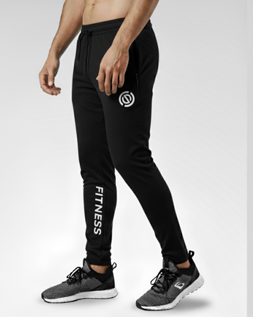 Men’s Black Fitness Trouser – Cotton Terry Fabric (Code 3815)