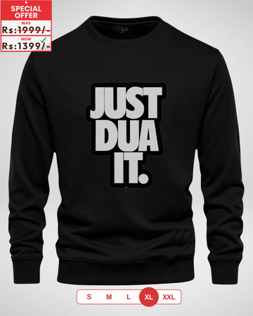 Black Men's Printed Sweatshirt – Warm and Stylish Fleece (Code 3883)