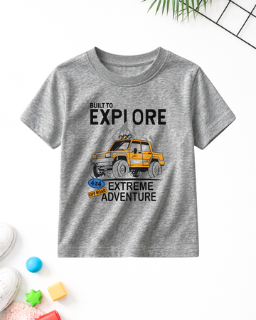 Heather Grey Kids Printed T-Shirts – Fun Prints (Code 5099)