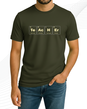 Premium Olive Printed T-Shirt/Tee for Men – Cotton Jersey Fabric (Code 4296)