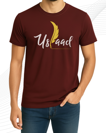 Premium Maroon Printed T-Shirt/Tee for Men – Cotton Jersey Fabric (Code 4304)
