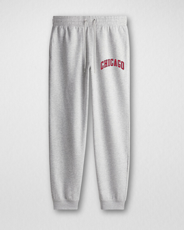 Grey Printed Jogger Trousers– Warm & Comfortable Fleece (3087)