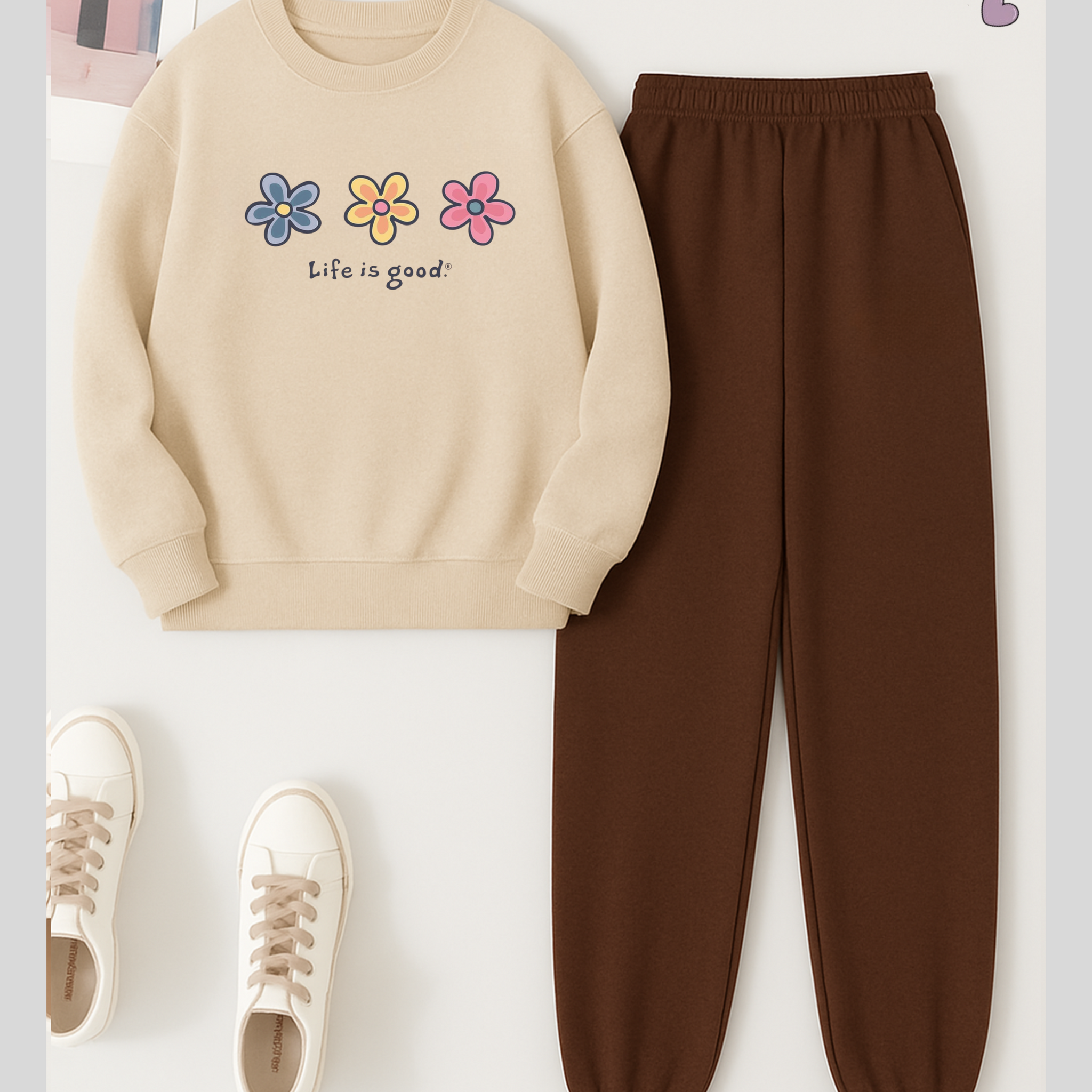 2 Pcs Life is Good Winter TrackSuit (Code 3630)