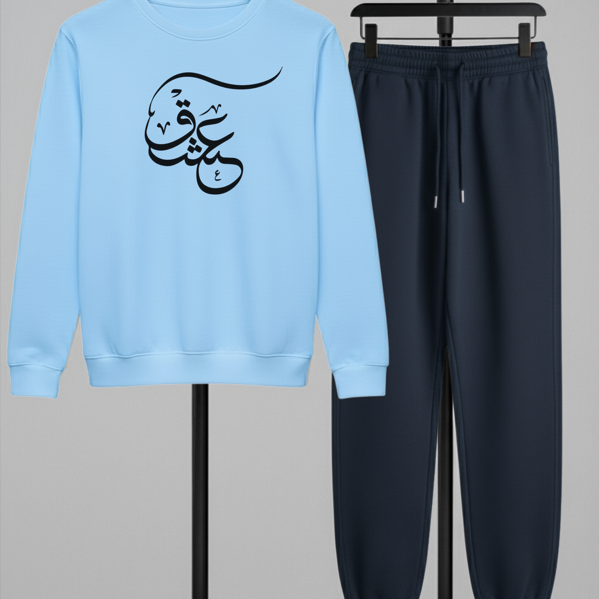 2 Pcs Ishq Blue Winter TrackSuit (3942)