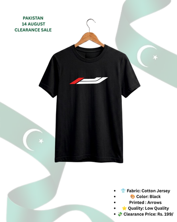 Black Printed T-Shirt/Tee for Men – Cotton Jersey Fabric (Code 5525)