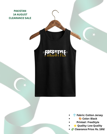 Black Printed Sando Jercey for Men – Cotton Jersey Fabric (Code 5528)