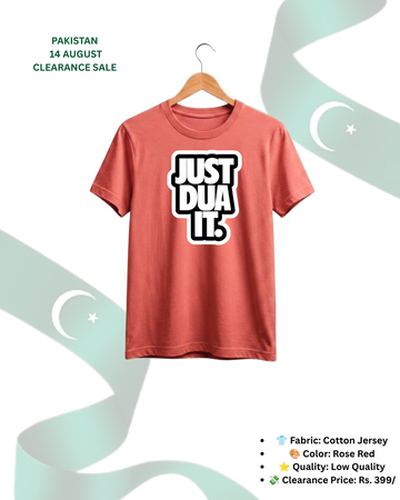 Red Rose Printed T-Shirt/Tee for Men – Cotton Jersey Fabric (Code 5549)