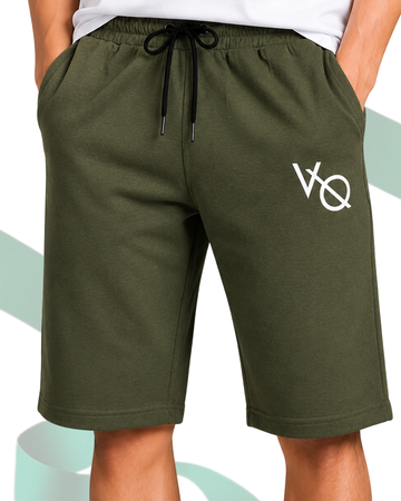 Men’s Knee Length Olive Vo Shorts(Code 5564)