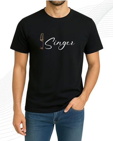 Premium Black Printed T-Shirt/Tee for Men – Cotton Jersey Fabric (Code 4298)
