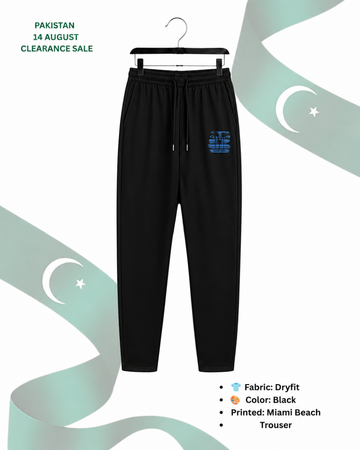 Black MiamiBeach Dryfit Trouser with Pocket (Code 5591)