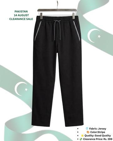 Black Stripe pocket Fleece Trouser (Code 5584)