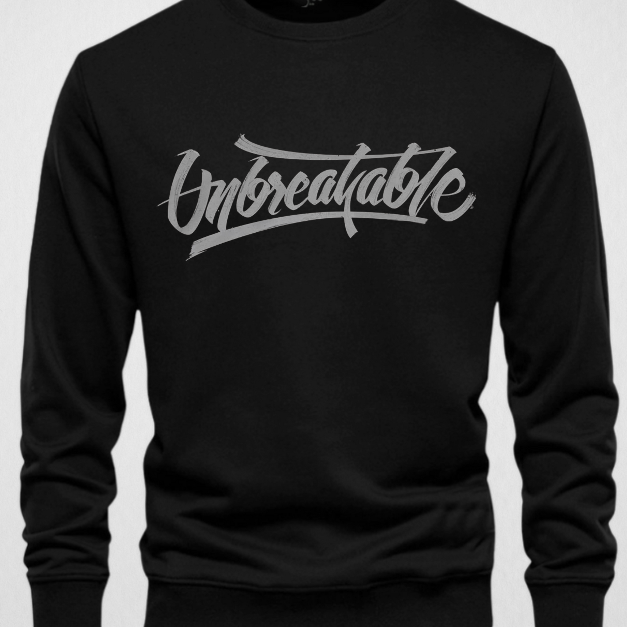 Black Men's Printed Sweatshirt – Warm and Stylish Fleece (3764)