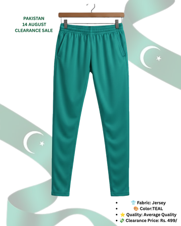 Teal Jercy Trouser with Pocket (Code 5581)
