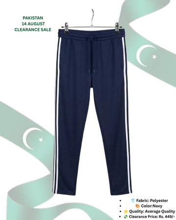 White 2Stripe Polyster Trouser (Code 5586)