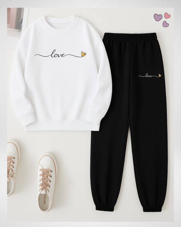 2 Pcs Love Winter TrackSuit (Code 3614)