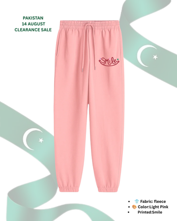 Baby Pink Smile Printed Trouser (Code 5590)