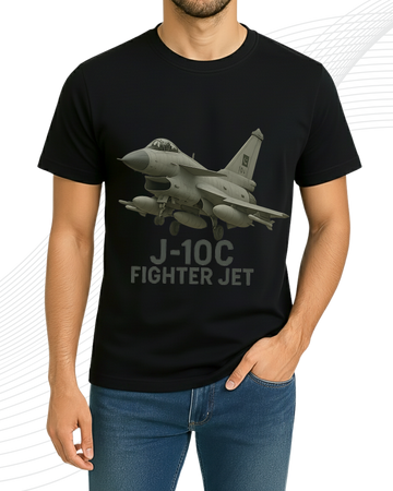 Black J10-C T-Shirt/Tee for Men – Cotton Jersey Fabric (Code 5205)